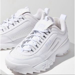 Fila Disruptor 2 Sneakers Monochrome White NWT